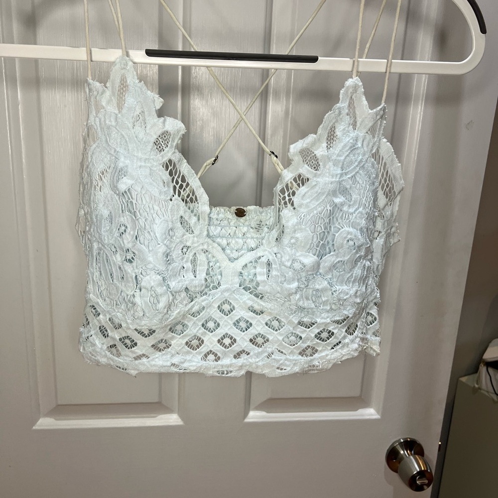 Free People Adella Bralette light blue Large pre-owned